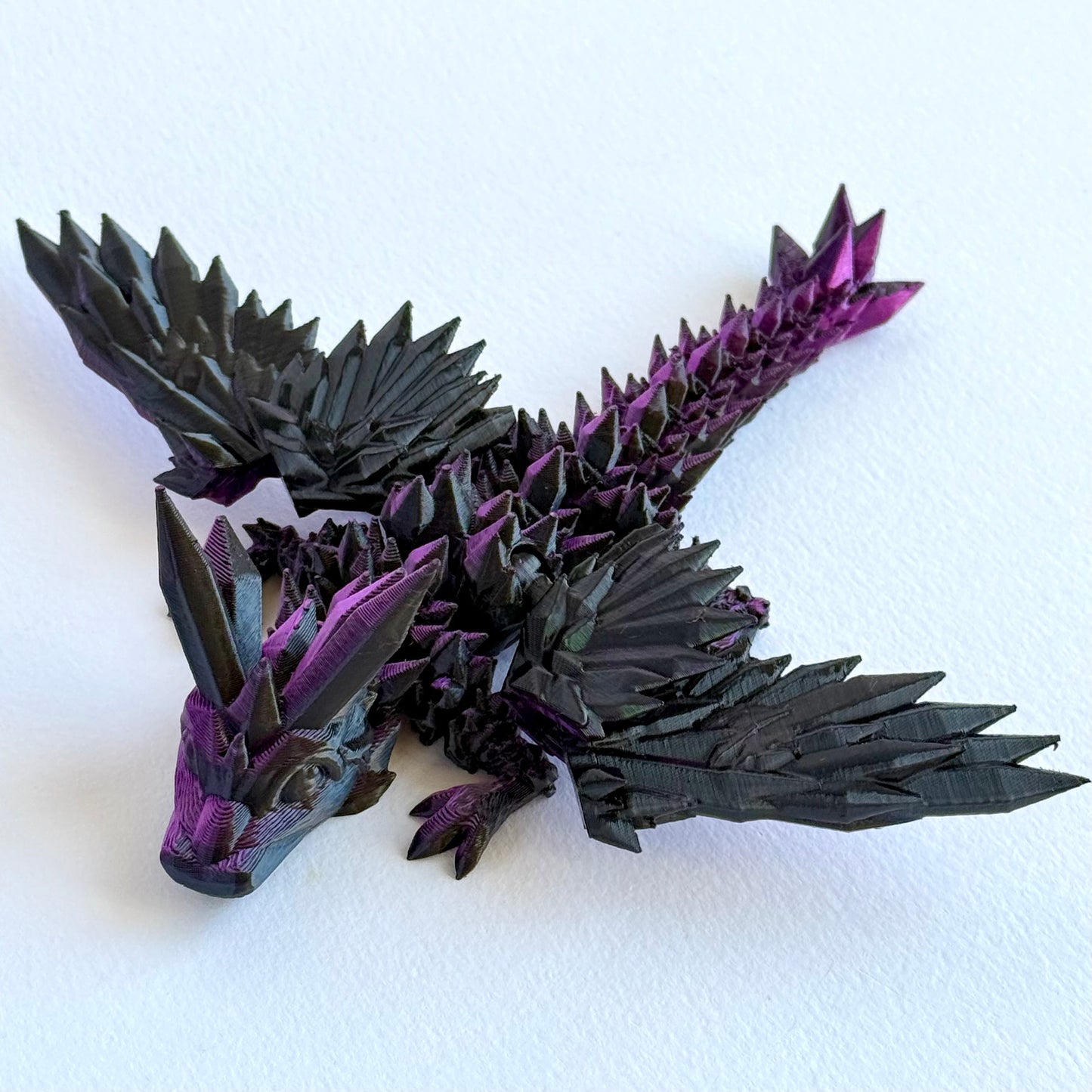 3D Printed Crystal Wing Baby Dragon | 7 Inch Articulated Figure