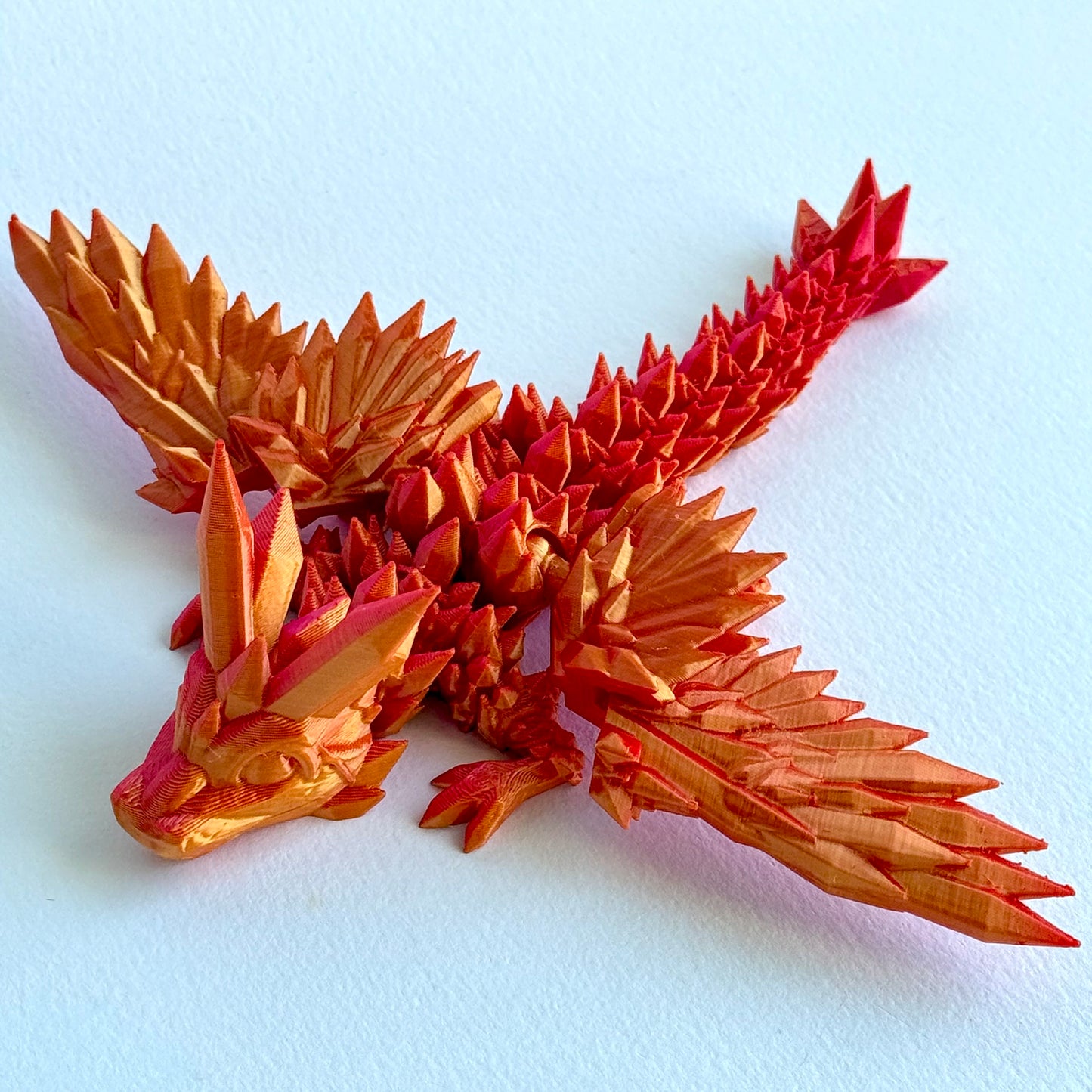 3D Printed Crystal Wing Baby Dragon | 7 Inch Articulated Figure
