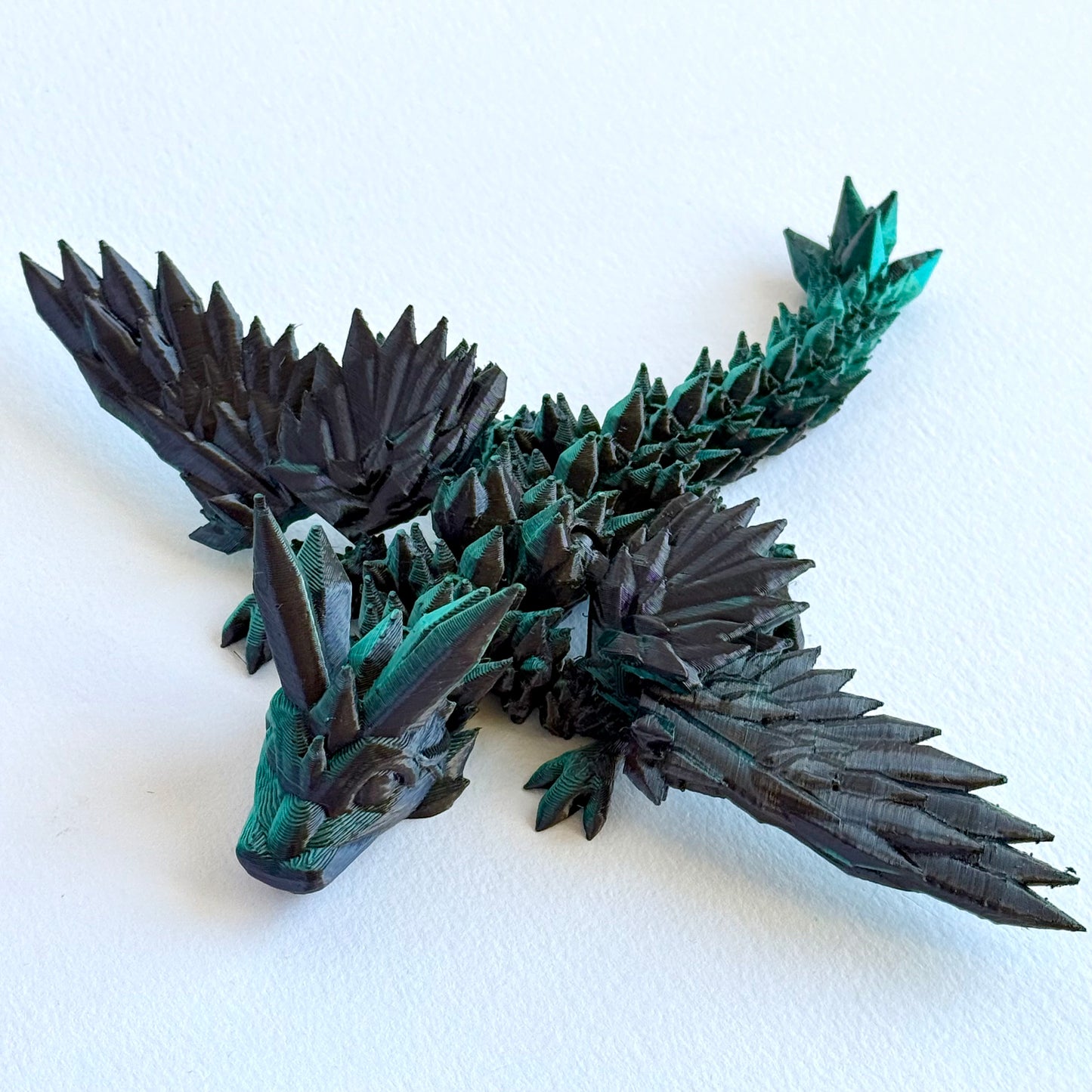 3D Printed Crystal Wing Baby Dragon | 7 Inch Articulated Figure