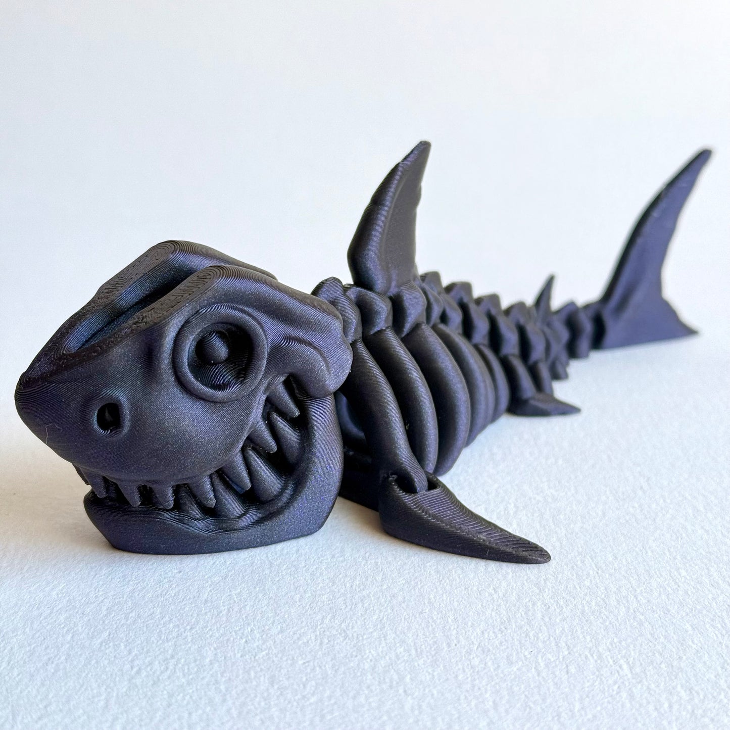 3D Printed Articulating Skeleton Shark | Opening Mouth Figure