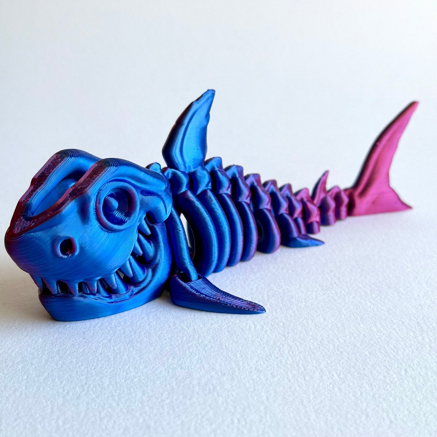 3D Printed Articulating Skeleton Shark | Opening Mouth Figure