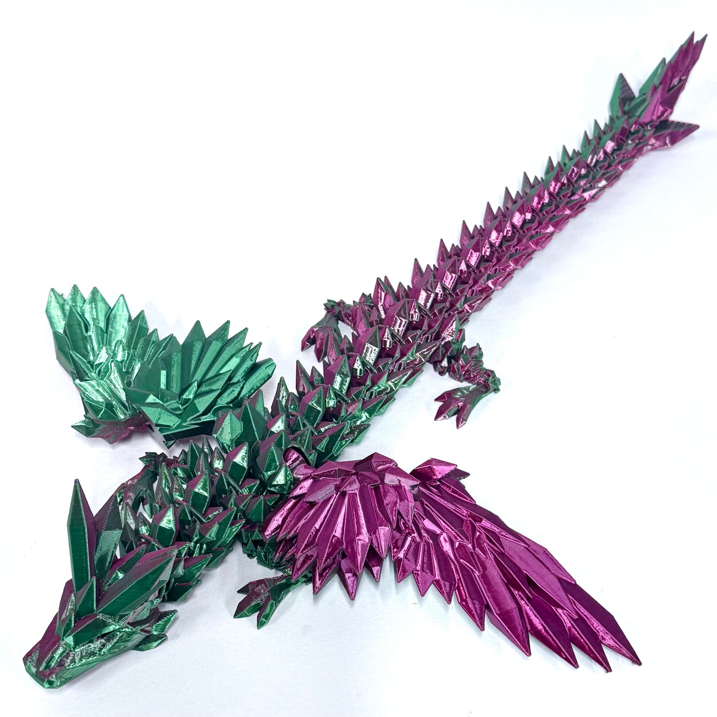 Medium Crystal Wing Dragon | 3D Printed Articulated Figure