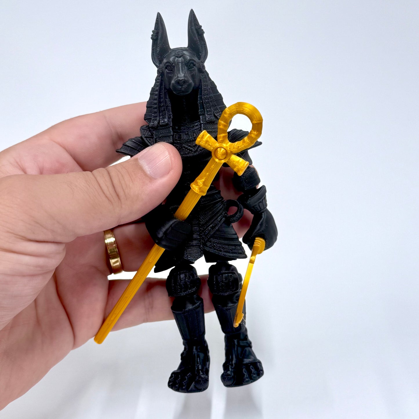 Anubis Egyptian Warrior | 3D Printed Articulated Figure with Accessories