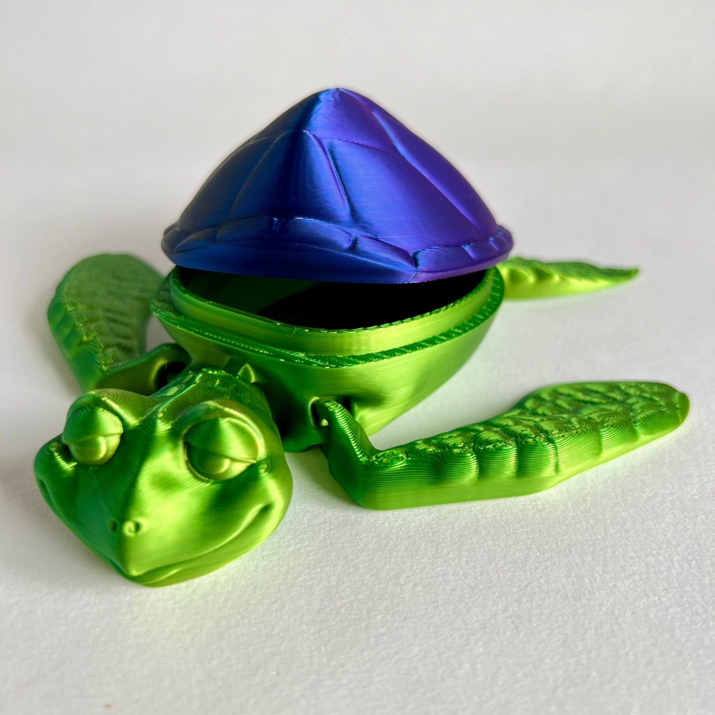 3D Printed Turtle Box | Articulating with Removable Shell