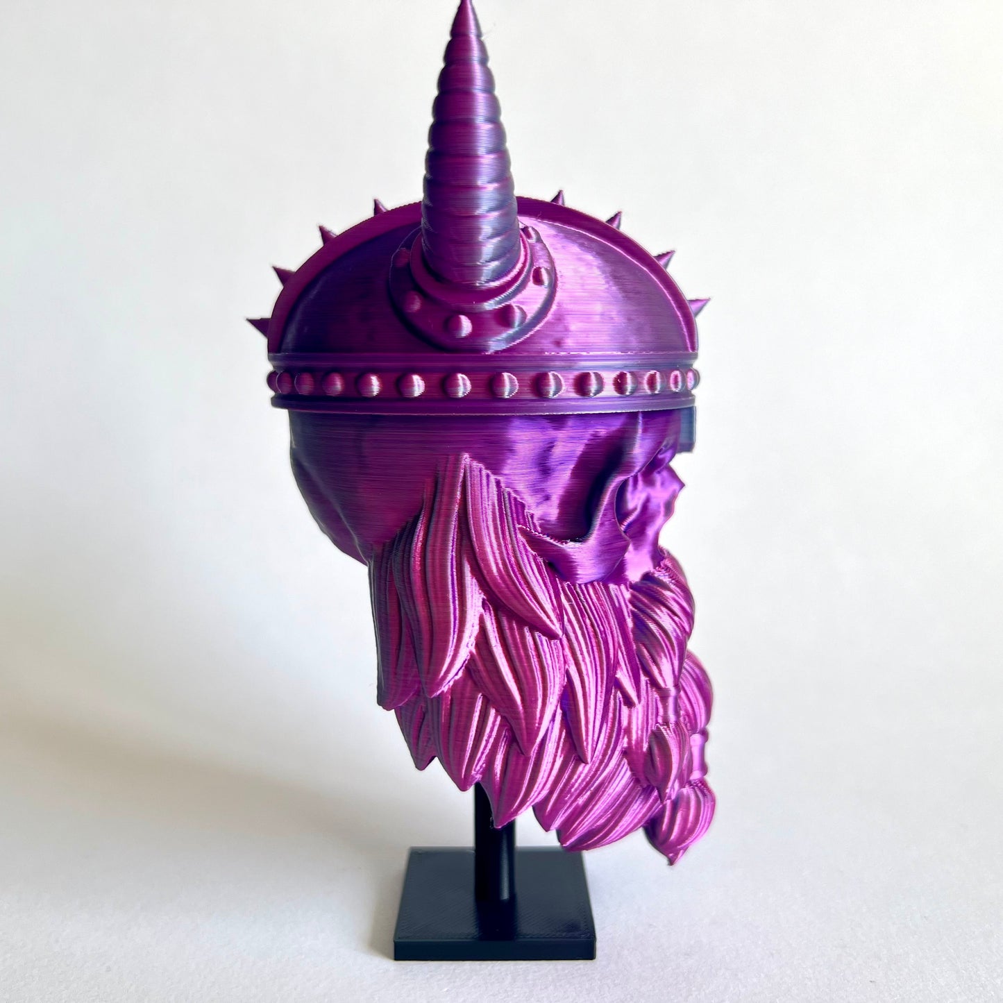 Bearded Skull Headphone Stand – Viking | 3D Printed Desk Decor