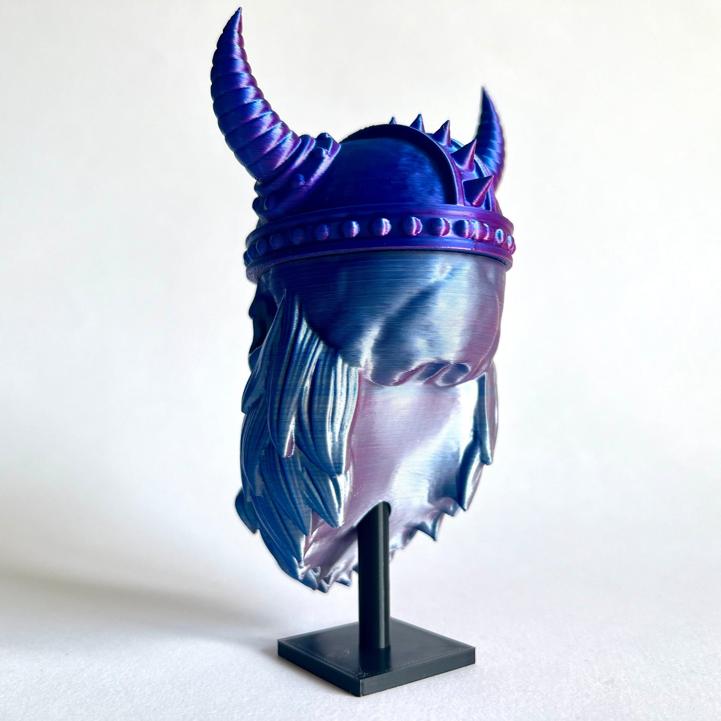 Bearded Skull Headphone Stand – Viking | 3D Printed Desk Decor