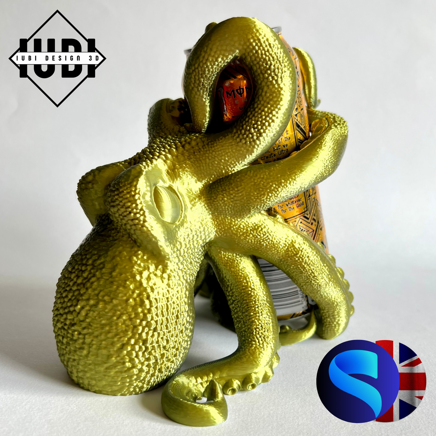 3D Printed Octopus Monster Can Holder | Novelty Drink Accessory