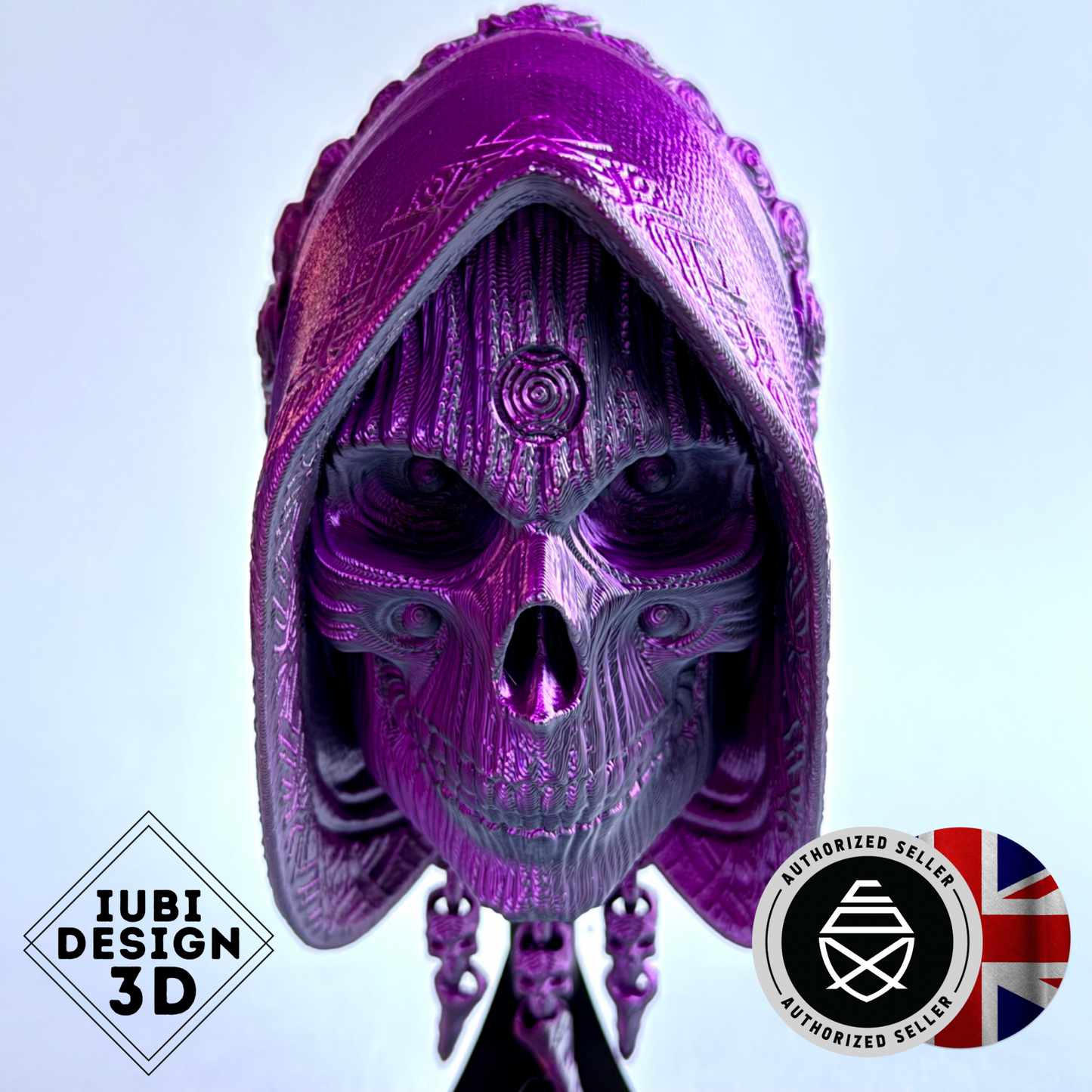 3D Printed Holy Death Mask Wall Art | Macabre Home Decor