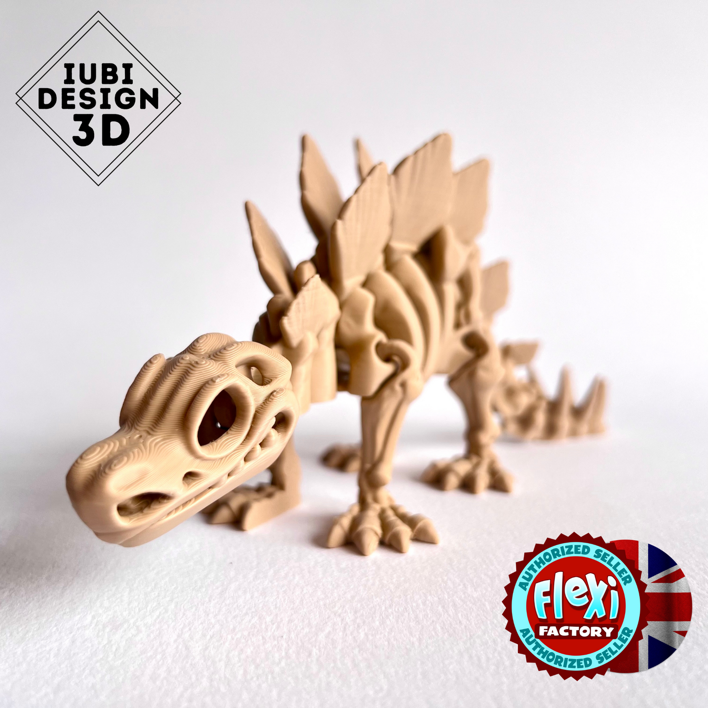 3D Printed Skeleton Stegosaurus | Articulating Dinosaur Figure