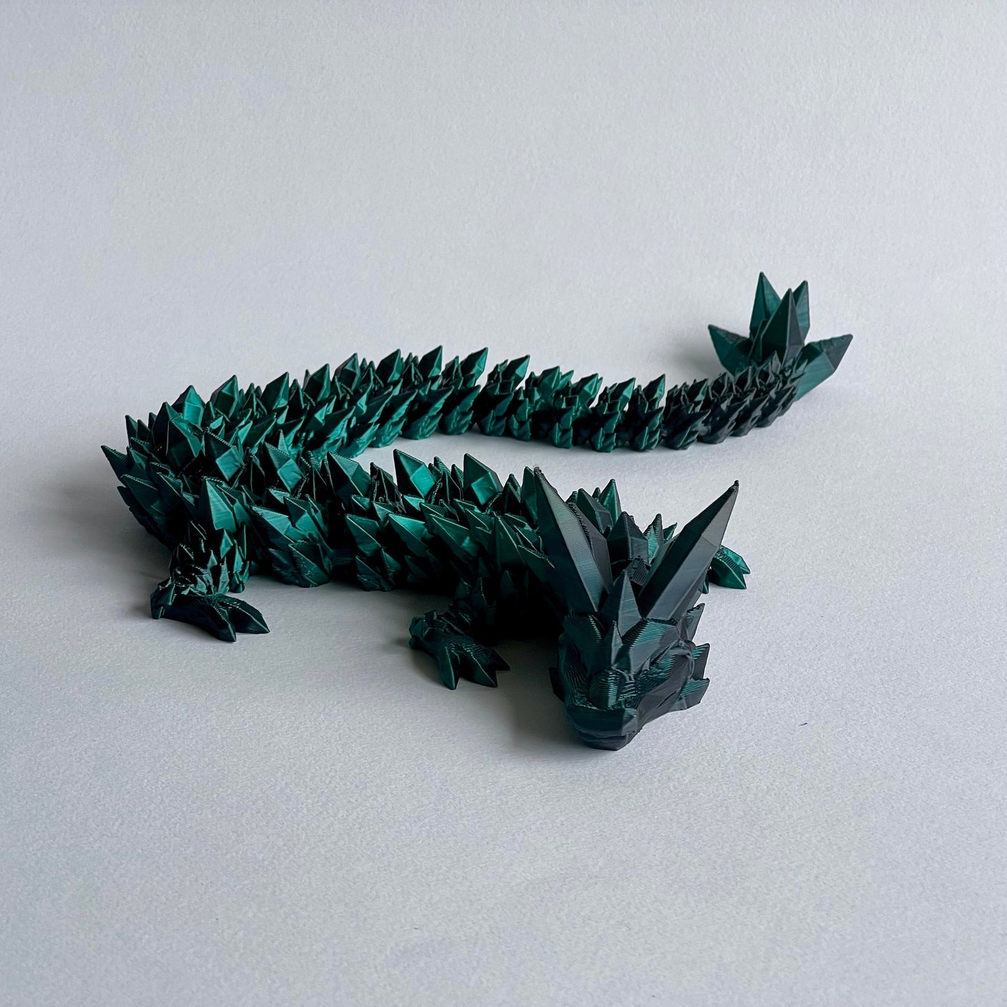 3D Printed Crystal Dragon | Large Articulated Figure