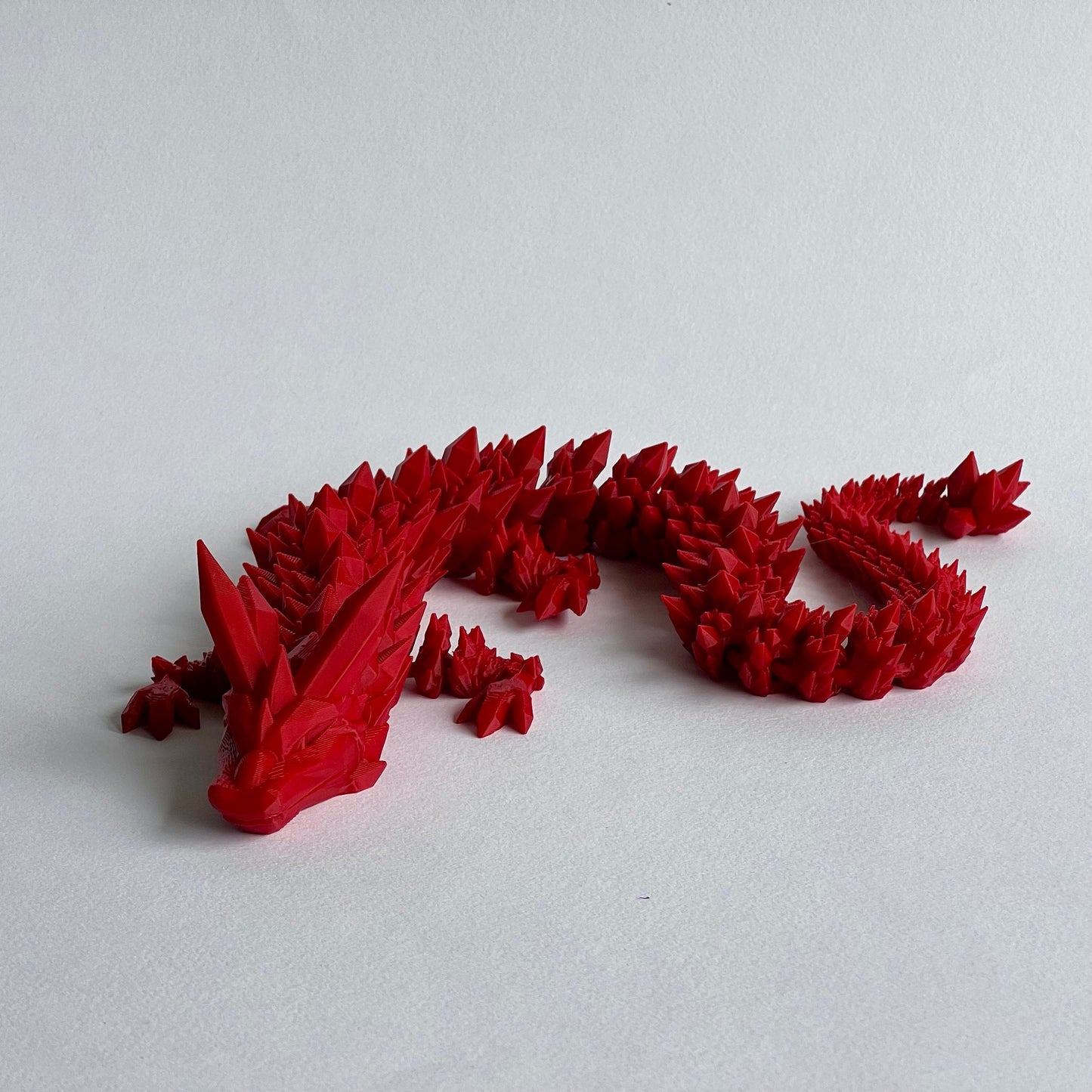3D Printed Crystal Dragon | Large Articulated Figure