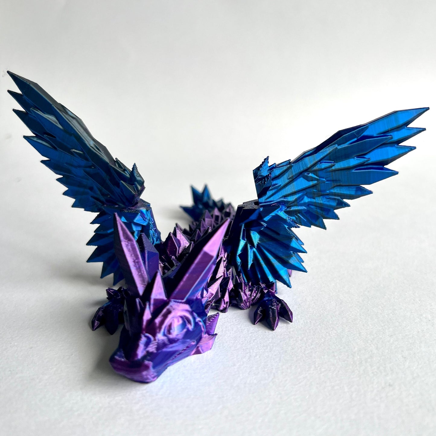 3D Printed Crystal Wing Baby Dragon | 7 Inch Articulated Figure