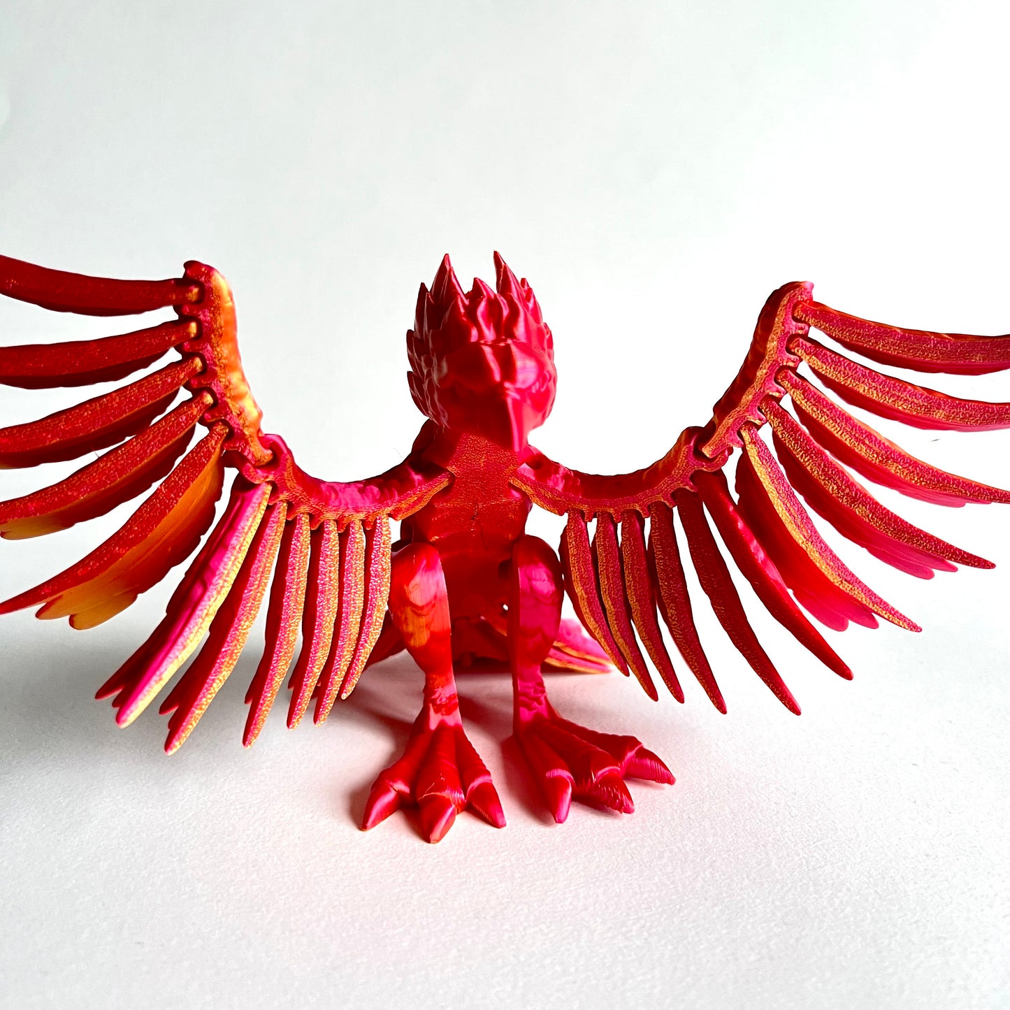 3D Printed Articulating Phoenix | Feathered Wings Figure