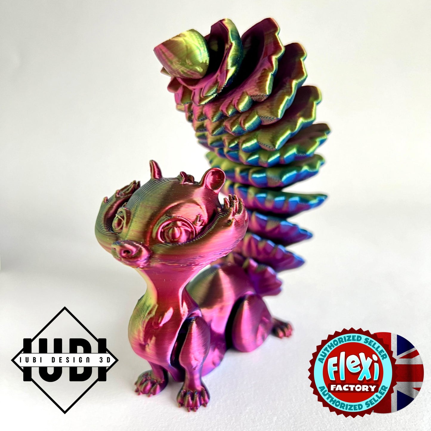 3D Printed Articulating Squirrel | Bushy Tail Figure