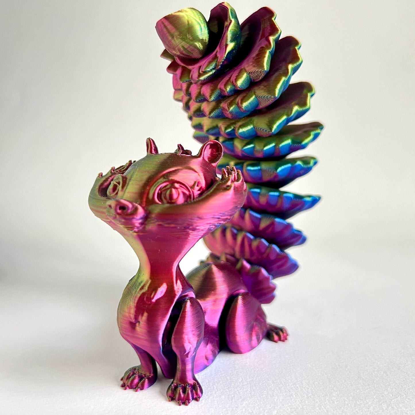 3D Printed Articulating Squirrel | Bushy Tail Figure