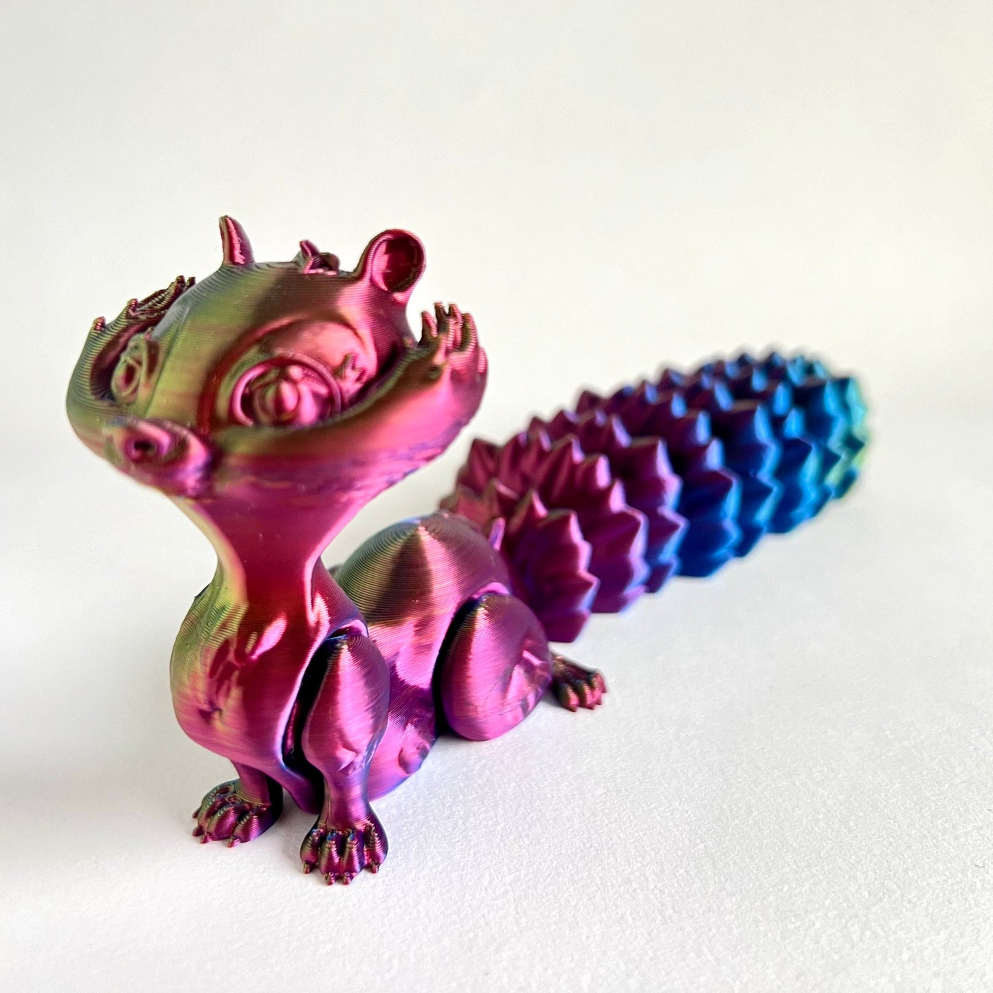 3D Printed Articulating Squirrel | Bushy Tail Figure