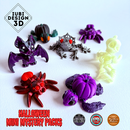 3D Printed Halloween Mini Mystery Pack | Pack of 4