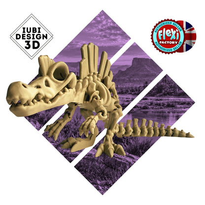 Skeleton Spinosaurus | 3D Printed Articulating Dinosaur Figure