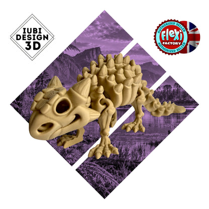Skeleton Ankylosaurus | 3D Printed Articulated Dinosaur Skeleton Figure