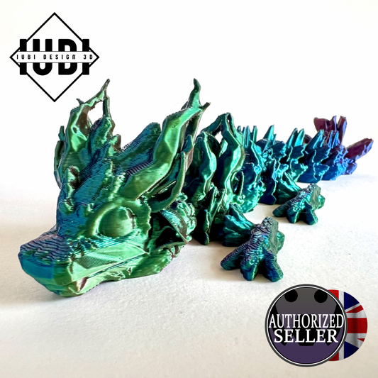 3D Printed Woodland Dragon | Baby - 7 inches