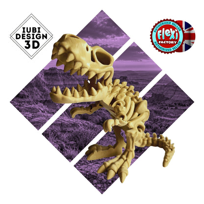 Skeleton T-Rex | 3D Printed Articulated Dinosaur Skeleton Figure
