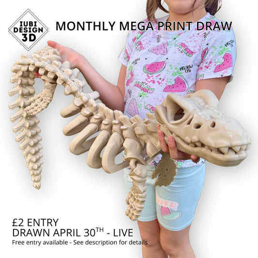 Monthly Mega Print Draw – April Entry | Giant Mosasaurus 🦖