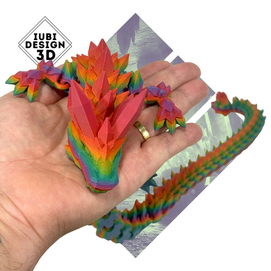 Crystal Dragon | 3D Printed Articulated Dragon Figure