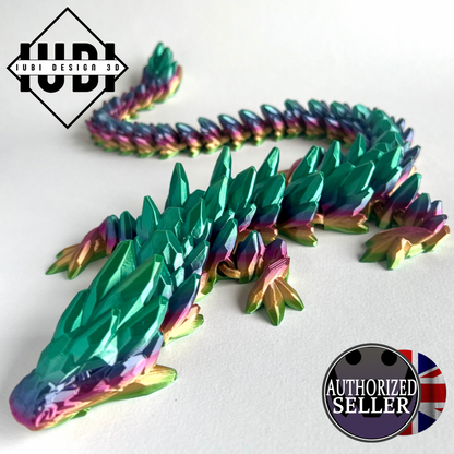 3D Printed Gemstone Dragon | Adult - 18.5 - 25 inches