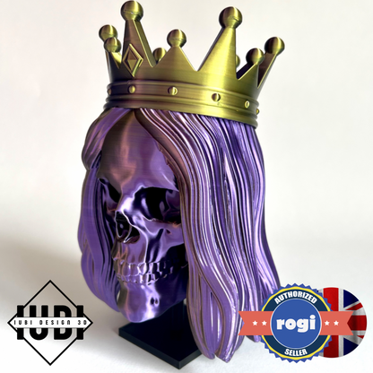 Queen Skull | 3D Printed Home Decor - Small