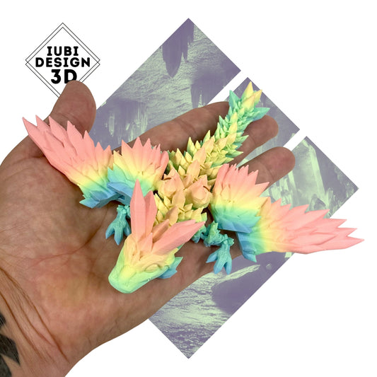 Baby Crystal Wing Dragon | 3D Printed Articulated Figure