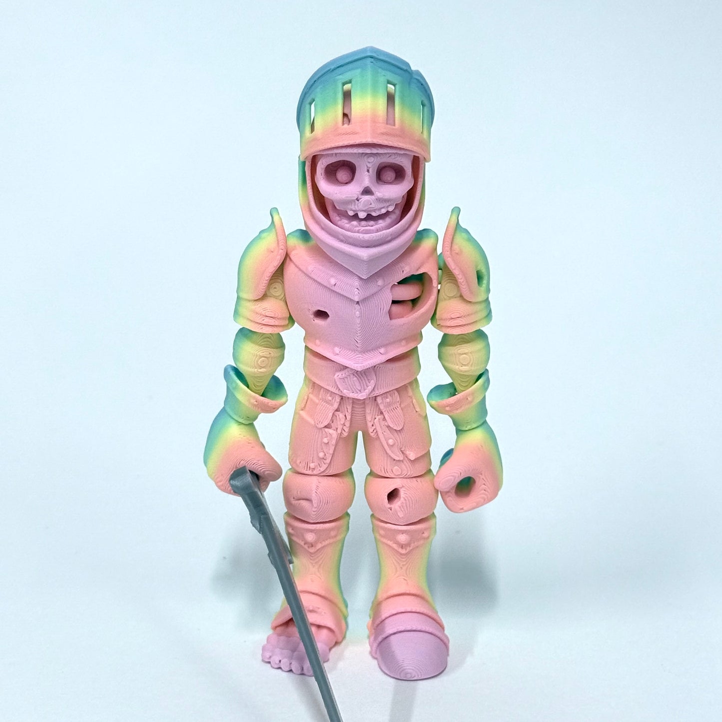 3D Printed Skeleton Knight | Articulating Figure with Sword