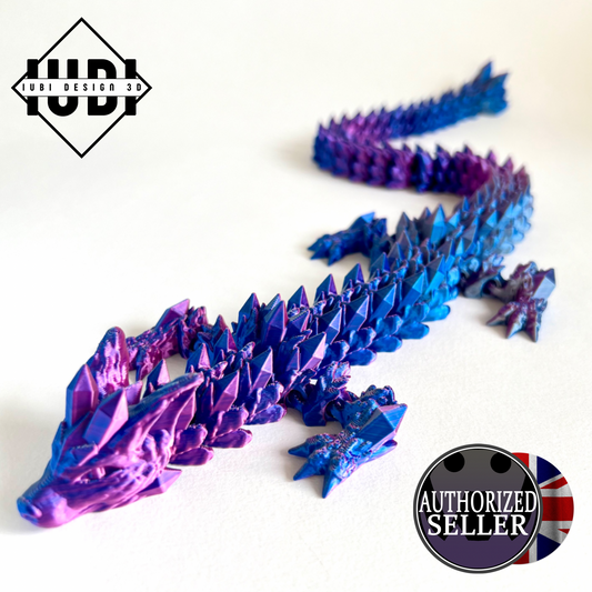 3D Printed Crystal Wolf Dragon | Adult - 18.5 - 25 inches