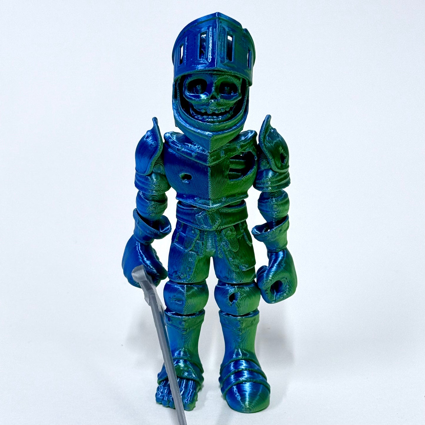 3D Printed Skeleton Knight | Articulating Figure with Sword