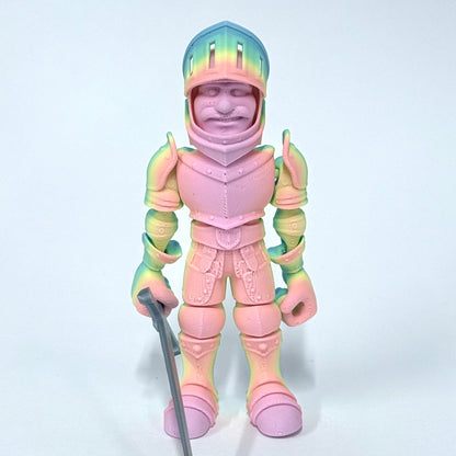 3D Printed Knight in Armour | Articulating Figure with Sword