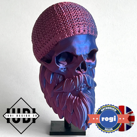 Beanie Hat Bearded Skull | 3D Printed Home Decor - Small