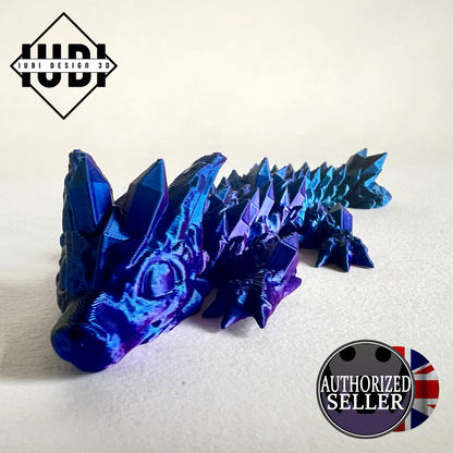 3D Printed Crystal Wolf Dragon | Baby - 6 inches