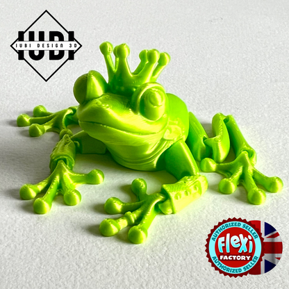 3D Printed Flexi Frog Prince | Tiny - 3.5 inches