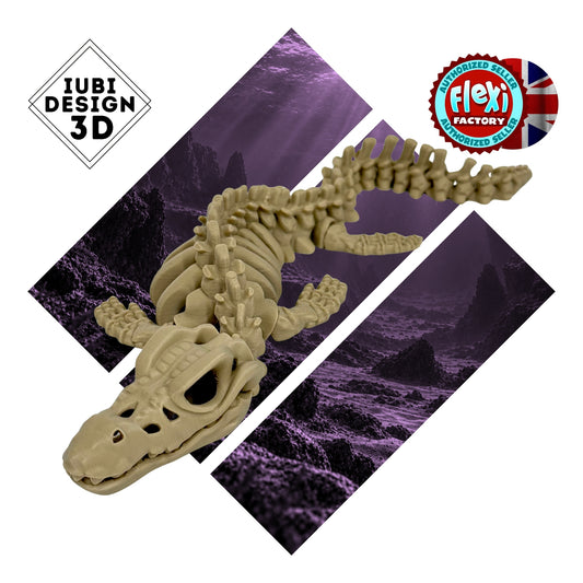 Skeleton Mosasarus | 3D Printed Articulating Dinosaur Figure