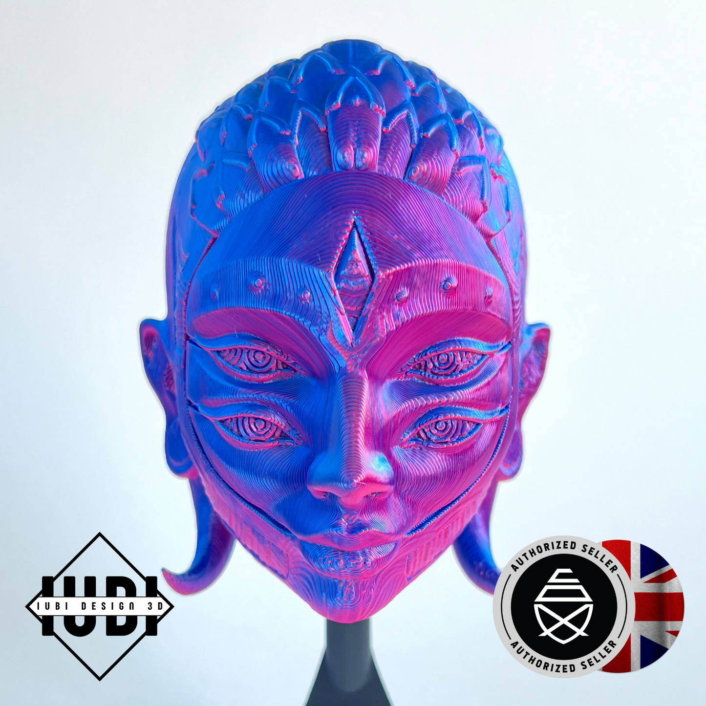 Arlequin Mask Decoration | Venetian Masquerade Wall Mountable 3D Printed Display