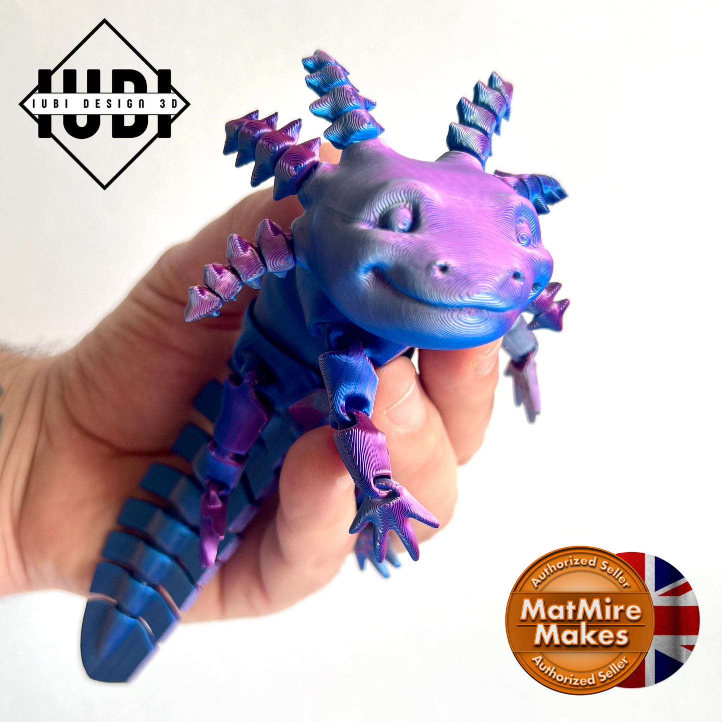 3D Printed Axolotl | Teen - 8 inches