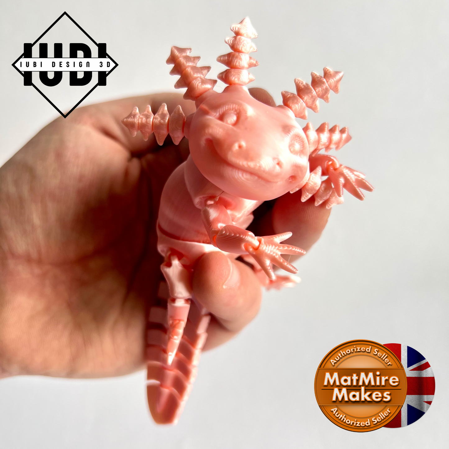 3D Printed Axolotl | Baby - 6 inches