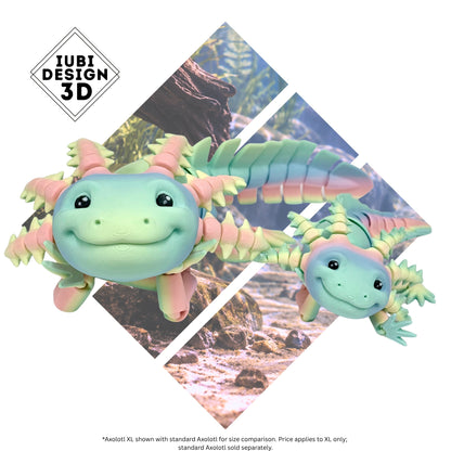 Axolotl XL | 3D Printed Articulated Giant Axolotl Figure