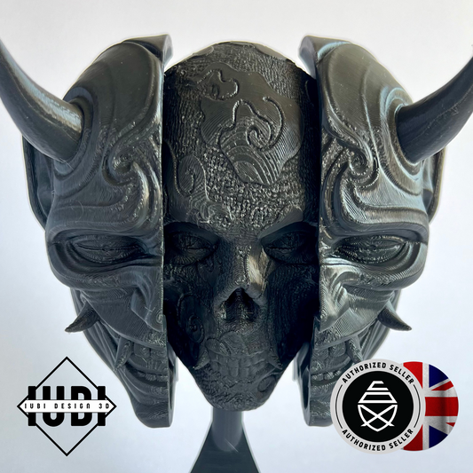 Behind Oni Mask Decoration | Japanese Mythology Wall Mountable 3D Printed Display