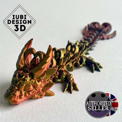 3D Printed Dark Heart Dragon | Baby - 7 inches