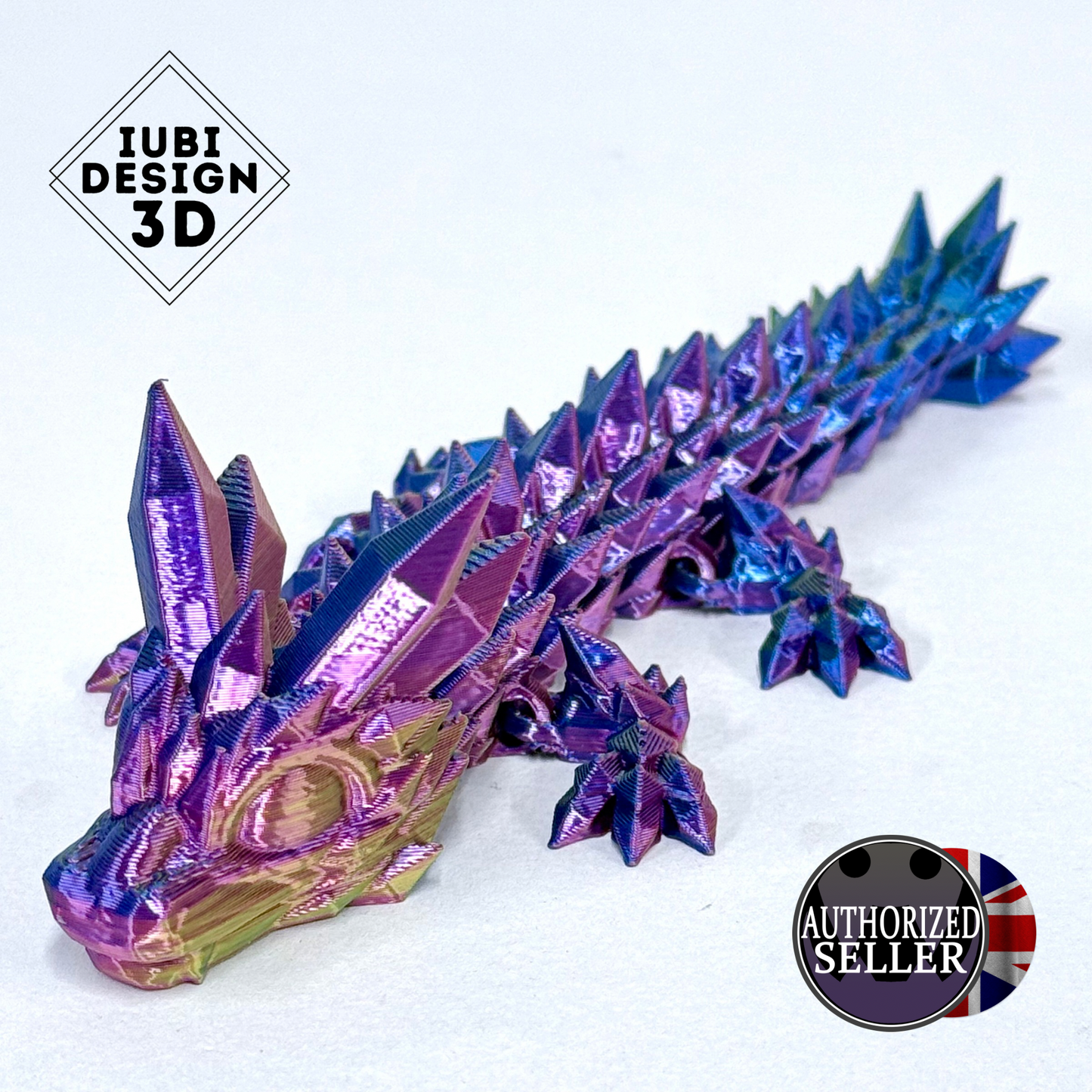 Baby Crystal Dragon | 3D Printed Articulated Figure (6 Inch)