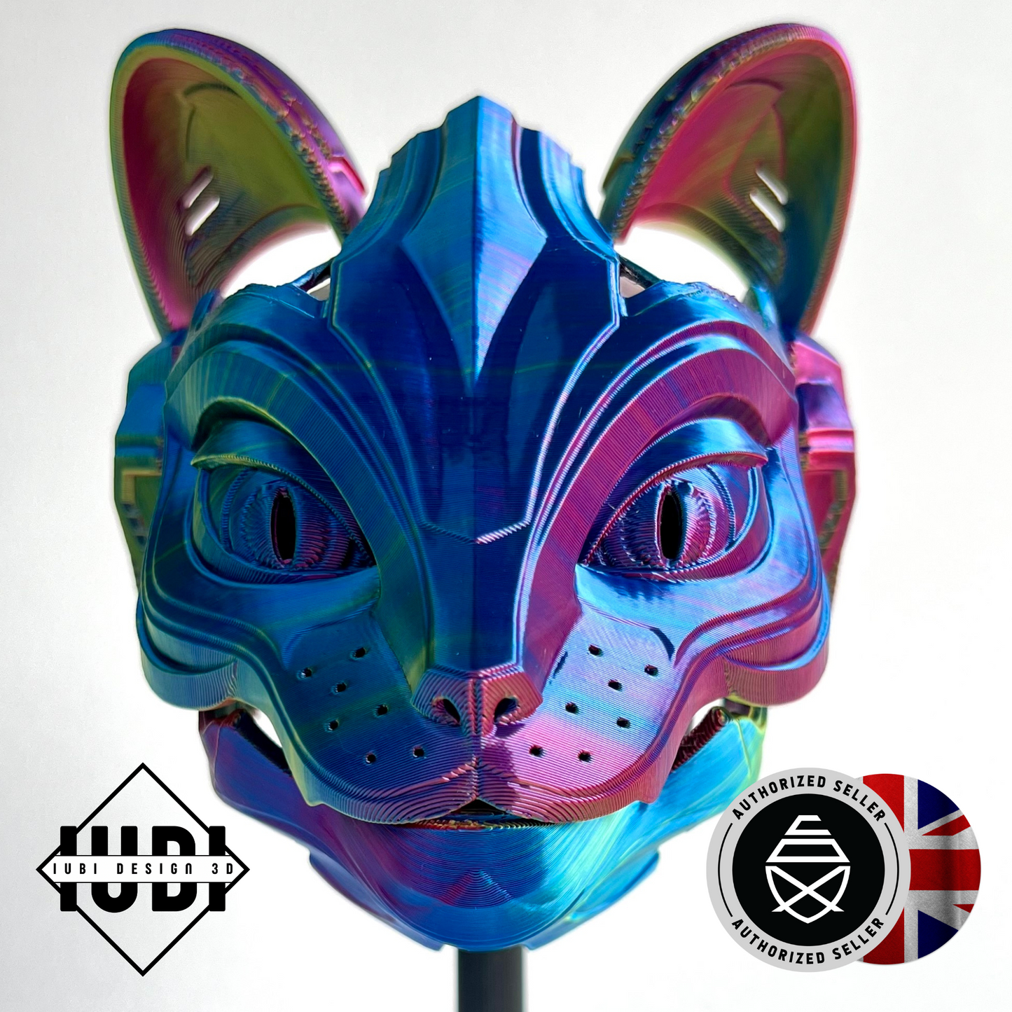 Cat Bot Mask Decoration | Dystopian Future Wall Mountable 3D Printed Display