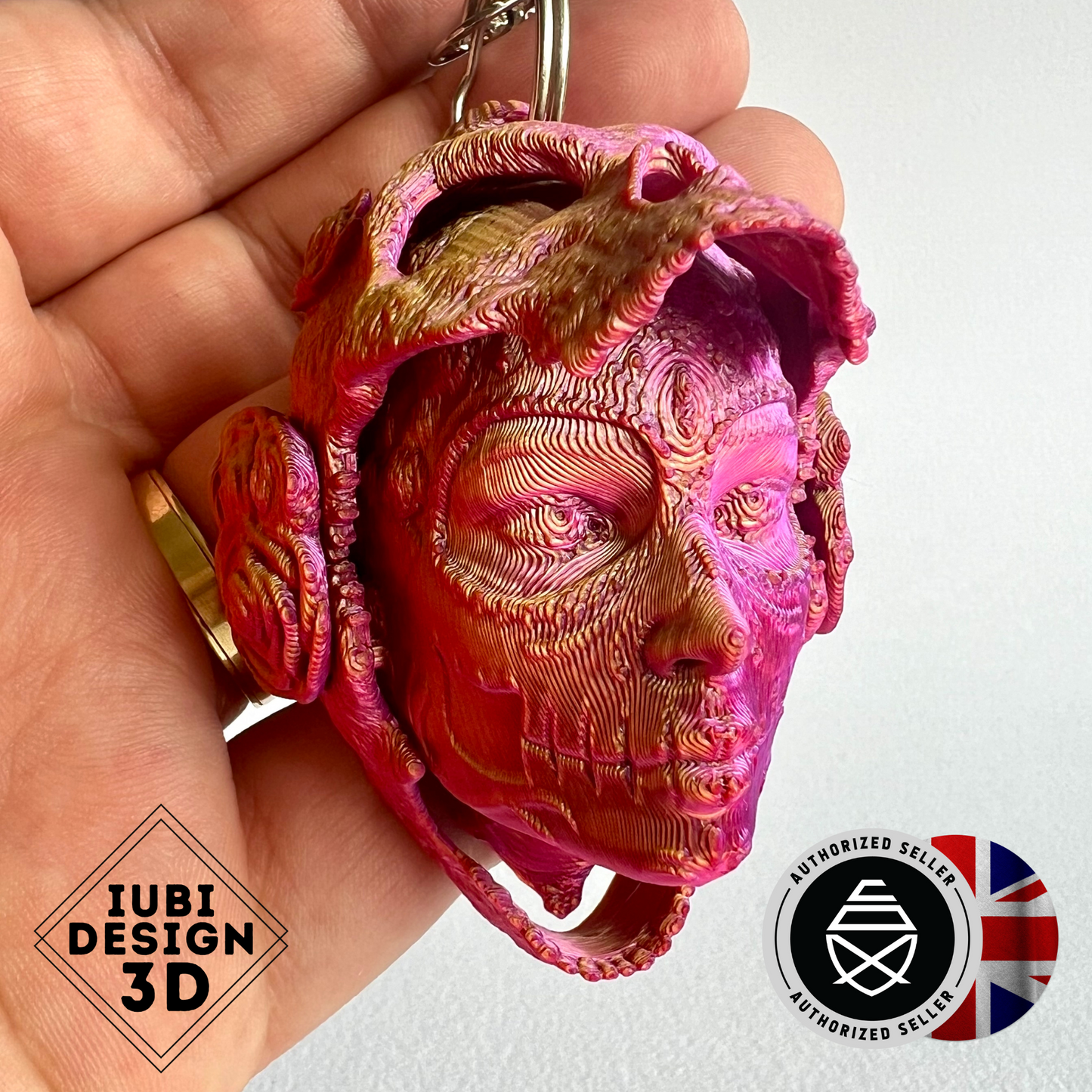 3D Printed Catrina Sugar Skull | Keyring