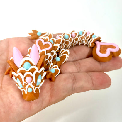 Baby Cookie Heart Dragon | 3D Printed Articulating Gingerbread Dragon