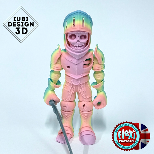 3D Printed Skeleton Knight | Articulating Figure with Sword