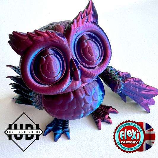 3D Printed Owl | Articulating Owl with Feathered Wings